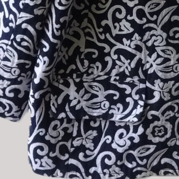 Liz Claiborne women's jacket size XL, black with white print, 3/4 sleeves, lined - Picture 16 of 16